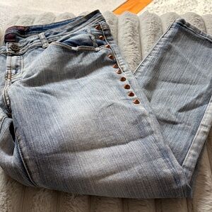 Material Girl Light Blue Jeans with Stud Detail - 13